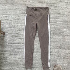 Athleta Kids Taupe and White Leggings